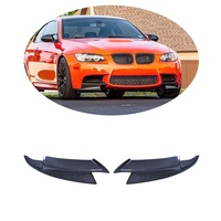 Splitter Bumper Depan Mobil M3 Serat Karbon 3K Baru dengan Pengait Derek dan Klip untuk E92 M3 2008-2014