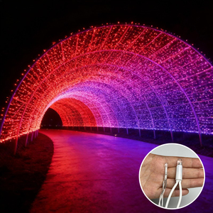 Túnel <span class=keywords><strong>de</strong></span> Luces LED <span class=keywords><strong>de</strong></span> 20m para Exteriores, para Navidad, Festivales <span class=keywords><strong>de</strong></span> Invierno, Ramadán y Halloween, Iluminación <span class=keywords><strong>de</strong></span> Paisajes, Clasificación IP65 - Product Image 3