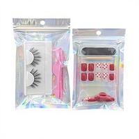 Custom 7.5x12cm Laser Yin-Yang Bone Bag Factory Wholesale Transparent Self Sealing Jewelry Packaging Bag