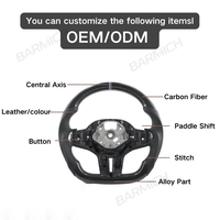 Volant sport en fibre de carbone pour BMW G01 G05 G20 G21 G80 G81 G22 G23 G26 G29 G30 G32 G87 G80 X3 X4 Accessoires de voiture