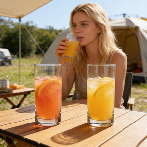 Gobelets à eau en verre faits à la main, imprimés sur mesure, avec base épaissie, capacité de 10,65 oz, pour cocktails et usage quotidien - Product Image 6
