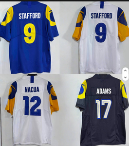 Qualité supérieure, cousu sur mesure, personnalisable # 12 NACUA # 9 STAFFORD # 17 ADAMS # 99 DONALD Maillot de football américain - Product Image 1