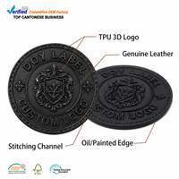 Fer sur vêtements Badges usine personnalisé TPU lettres Logo en relief réparation vrais patchs en cuir véritable pour pardessus