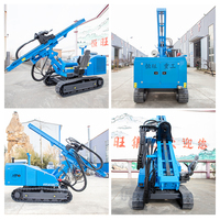 HENGWANG solaire sol Pile vis fondation pilote machine pile battage manuel pile machine pente chenille Gps