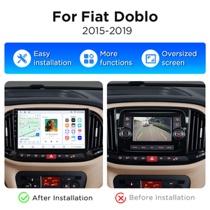 วิทยุติดรถยนต์ Junsun Wireless Carplay สำหรับ Fiat Doblo ปี 2015-2019 เครื่องเล่นมัลติมีเดียพร้อมระบบนำทาง GPS สำหรับ Fiat Doblo ปี 2015-2019 - Product Image 2