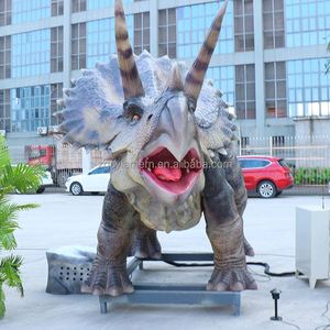 Atracciones del Zoológico Urbano de Vida Silvestre: Triceratops Animatrónico Personalizado de Construcción Metálica para Uso Público en Centros Comerciales y Aeropuertos - Product Image 3