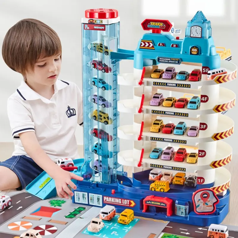 Hoge Kwaliteit Nieuwste Parking Speelgoed Garage Parkeerplaats Kinderen Speelgoed Auto Spoor