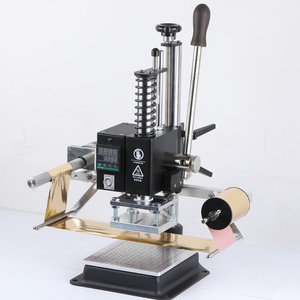 Hot Foil Stamping Machine 10X13cm Manual Heat Press for <b>Leather</b> and Paper Craft Embossing Brass Mold Logo Wood Branding - Product Image 1