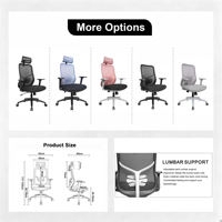 Kabel Haute Qualité 3D Ajuster Ergonomique Chaise de Bureau Exécutif Accoudoir Réglable Dos en Maille Design Moderne Certifié TUV/BIFMA