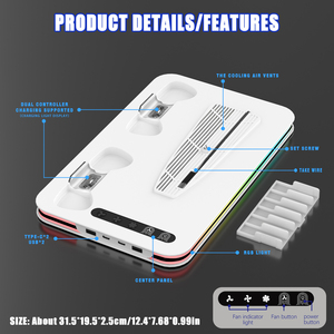 New <strong>PS5</strong> Slim Multi-functional <strong>Cooling</strong> <strong>Stand</strong> with 2 <strong>PS5</strong> Joystick Charging Dock CD Storage Slot for <strong>PS5</strong>/SLIM/PRO - Product Image 6
