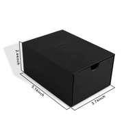 Caja de cajón de papel de cartón impreso negro al por mayor de SENCAI para paquete de joyería