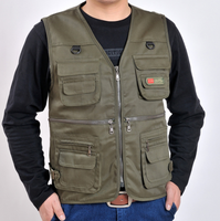 Veste sans manches multi-poches pour homme, vente chaude, pour la photographie, la pêche, la chasse, veste utilitaire décontractée pour les voyages et le camping