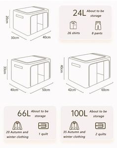 Steel Frame Support Closet Organizer Oxford Collapsible Portable Clothes Storage Box and <b>Bins</b> Custom Logo - Product Image 4