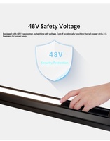 Profilé de rail magnétique en aluminium de qualité supérieure à longue durée de vie 48V pour système de décoration intérieure de plafond de maison, villa et commerce