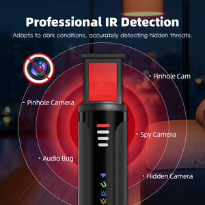 Détecteur anti-espion T016, dispositif d'écoute, champ magnétique, portable, RF, batterie 950 mAh, détecteur d'alarme sonore et lumineux - Product Image 3