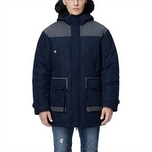 <b>Men's</b> Heavyweight <b>Long</b> down Winter Parka Coat Warm Puffer <b>Jacket</b> with Stand Collar and Windproof Hood for Cold Weather - Product Image 1