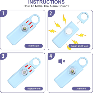 Alarme personnelle rechargeable pour femmes, alarme de panique d'urgence <span class=keywords><strong>SOS</strong></span>, sécurité, autodéfense, avec GPS, appel d'urgence et localisation par SMS - Product Image 3