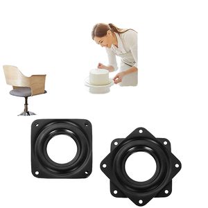 LANGFAN Modelo 03 Rodamientos Giratorios de Hierro de 4 Pulgadas para Lazy Susan, Placa Giratoria de 5/16 Pulgadas de Grosor para Bandejas de Servir, Gabinetes de Cocina y Proyectos de Manualidades - Product Image 1