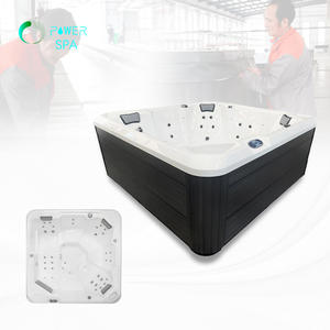 Baignoire de massage pour spa Whirlpool Bain à remous <span class=keywords><strong>Balboa</strong></span> de luxe Bain à remous extérieur avec musique Bluetooth Lumière LED Buse de massage pour 8 personnes - Product Image 5