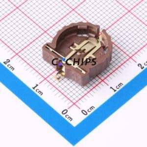 BS-12-B3AA007-R Button & Strip Battery Connector SMD Connector Battery Holder CR1220 Phosphor Bronze Gold - Product Image 1