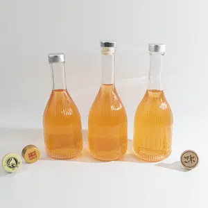 wholesale super flint cork cap manufacturer wholesale 500ml empty recycled glass beverage bottles