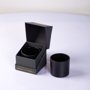 Round <strong>Glass</strong> 4oz 8oz 10oz Black <strong>Candle</strong> <strong>Jars</strong> Empty Luxury <strong>Candle</strong> Container <strong>Candle</strong> <strong>Jars</strong> with Lid and Boxes Packaging - Product Image 1