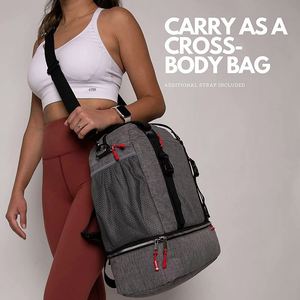 BSCI factory Yoga Mat <b>Duffle</b> <b>Bag</b> Patterned <b>Canvas</b> with Pocket and Zipper - Product Image 3