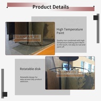 Nouveau lancement tapis présentoir LED salle d'exposition montage mural étagère organisateur de détail suspendu tapis support