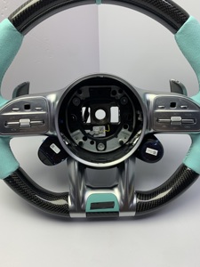 Volant de style <span class=keywords><strong>AMG</strong></span> 809 avec sélecteur de mode de conduite compatible avec Mercedes Benz G63 C63 E63 W205, en fibre de carbone et Alcantara, volant sport - Product Image 5