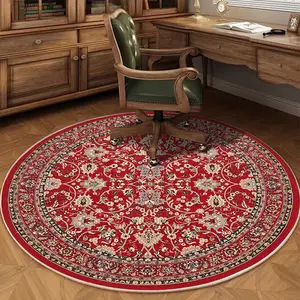 波斯风格圆形厨房区域地毯，波西米亚风格可水洗防滑垫入口地板地毯，用于壁橱卧室浴室餐桌