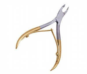 Professional Gold Handle <b>Cuticle</b> Nail Nipper Manicure and Pedicure Clipper Laser Logo Beauty <b>Tool</b> for Fingers Made in Pakistan - Product Image 1