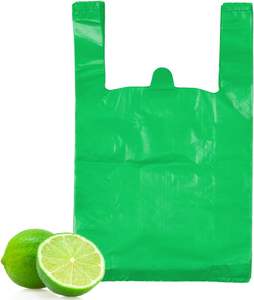 Camisetas de plástico reutilizables y desechables Bolsas de la compra de comestibles para supermercados para llevar alimentos Bebidas para uso en restaurantes - Product Image 6
