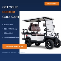 Voiturette de golf électrique tout-terrain homologuée CE, modèle américain très demandé, 4 places, pneus tout-terrain, pour visites touristiques, 35 km/h, autonomie 90 km