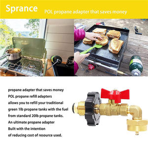 Adaptador de tanque de <span class=keywords><strong>gas</strong></span> de <span class=keywords><strong>1</strong></span> libra, válvula reguladora de latón macizo 100%, convierte tanque de propano de 5 ~ 40 <span class=keywords><strong>LB</strong></span> en válvula de codo de recarga fácil de <span class=keywords><strong>1</strong></span> <span class=keywords><strong>lb</strong></span> - Product Image 6