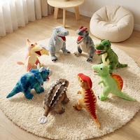 Boneka Dinosaurus Angela Tyrannosaurus Rex Triceratops Custom, Mainan Dinosaurus Simulasi, Boneka Hewan Isi Kapas PP, Boneka Buatan Khusus