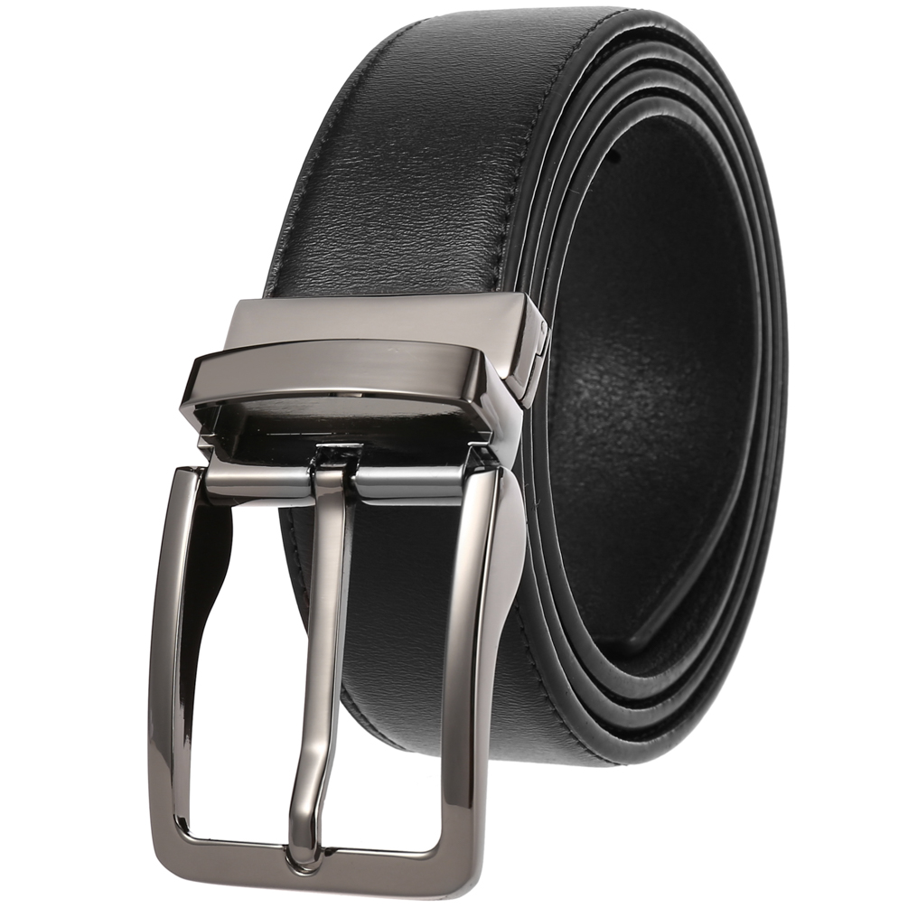 ZK707-3 Zinc alloy Pin Buckle Genuine Leather Belt for Men