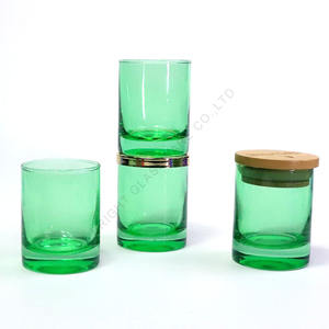 Soporte votivo soplado a máquina 4oz 10oz Portavelas de vidrio vacío de lujo Frascos Vela Rosa Frasco de vidrio con tapa al por mayor - Product Image 3