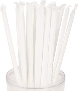 Hotsale Smoothie Strohhalme 0,4 Zoll breite Papiers troh halme Pack White Jumbo Trinkhalme, ideal für Smoothies Bubble Tea - Product Image 3