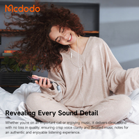 Mcdodo 337 2 in 1 USB-C ke Dual USB-C Pengisi Daya + Adaptor Audio untuk Panggilan Telepon Musik untuk Ponsel Android iOS Laptop