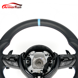 พวงมาลัยรถยนต์ลายทางหนังพรุนสำหรับแข่ง X3/X5/3ชุด F15 F20 <span class=keywords><strong>F21</strong></span> F22 F23 F25 F30 E70 E60 E46 - Product Image 5