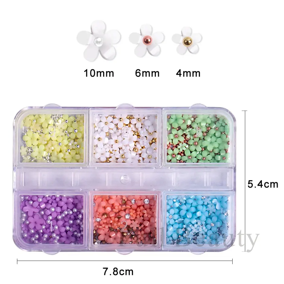 Offre Spéciale 3D Fleur Nail Art Charmes Bijoux Pièces Pierres Taille Mixte Strass Accessoires Manucure Décorations