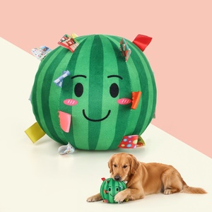 Nouveau jouet pour chien transfrontalier en peluche, motif fruit (grande pastèque), avec fonction sonore BB, anti-éraflutage et pour la dentition, fournitures pour animaux de compagnie, direct usine, en stock - Product Image 1