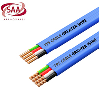 SAA-Zertifiziertes Kupfer-PVC-TPS-Kabel 2-adrig und Erde 2,5mm 4mm 6mm 10mm 2C+E Flachkabel 450/750V Unterirdisch Australien