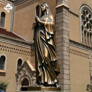 Statua in bronzo moderna personalizzata a grandezza naturale per esterni, scultura in metallo di alta qualità della Vergine Maria a grandezza naturale - Product Image 3