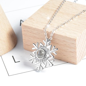 925 plata esterlina <span class=keywords><strong>te</strong></span> amo memoria 100 Idioma nano proyección colgante collar - Product Image 2