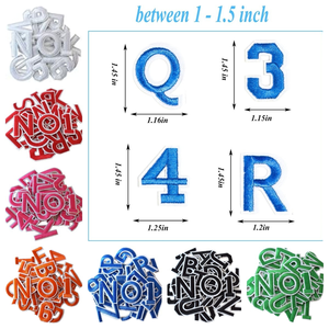 Parches de Letras de PVC Termoadhesivos Personalizados al por Mayor, de Fieltro No Tejido, Chenilla, Alfabeto de la A a la Z, Bordados de Números del 0 al 9 para Ropa, Bolsos y Sombreros - Product Image 1