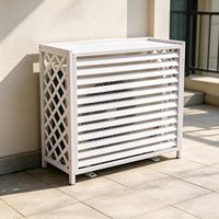 Panneau de clôture métallique de haute qualité pour la protection de la vie privée, avec un design en treillis respirant, dessus plat, en aluminium, pour couvrir les climatiseurs