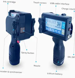 Grosir Tiongkok pencetak tangan profesional layar sentuh SuMa Q3 inci Printer Jet tinta tangan Inkjet genggam