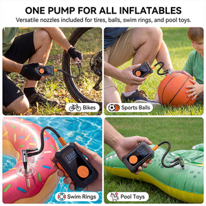 Inflador de Neumáticos de <span class=keywords><strong>Coche</strong></span> con Manómetro Digital y Luces LED, <span class=keywords><strong>Compresor</strong></span> de Aire Portátil para Bicicletas, Sedanes, SUV y Balones - Product Image 4