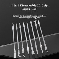 Kit de réparation de téléphone 8-en-1 Chine : Lames de démontage pour téléphones portables, puces IC, CPU, NAND et outils manuels de retrait de métal